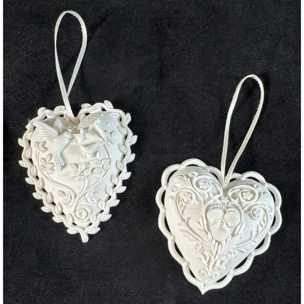 Margaret Furlong From the Heart Love Song Ornaments 1997 1998 Bisque Porcelain